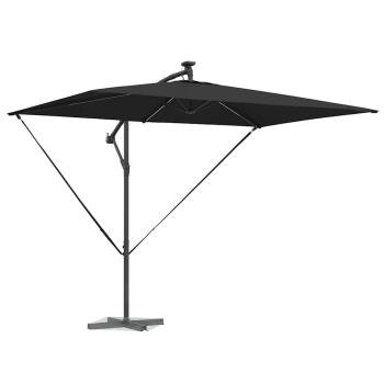 Sonnenschirm 294 x 200 x 270 cm Polyester und Aluminium Schwarz