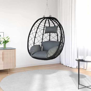 Hängendes Ei-Stuhl Poly-Rattan 91,5 x 54,5 x 107 cm Anthrazit