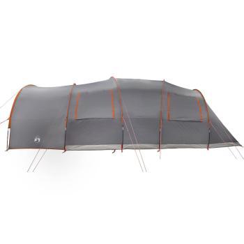Tunnelzelt für 8 Personen Grau und Orange 710 x 460 x 245 cm