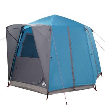 Cabin Zelt 3-Personen mit Dach Blau und Grau 320 x 320 x 203 cm