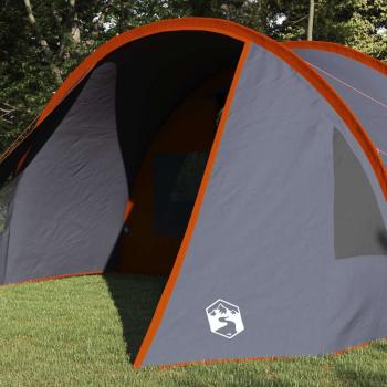 Tunnelzelt für 5 Personen Grau und Orange 805 x 405 x 211 cm