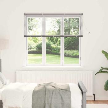 ARDEBO.de - Venezianische Jalousie Silber 130 x 145 cm 25 mm Aluminium