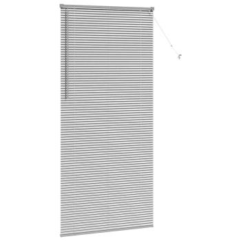 Venezianische Jalousie Silber 220 x 100 cm 25 mm Aluminium