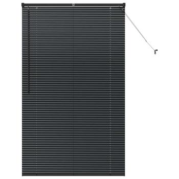 Venezianische Jalousien Schwarz 175 x 105 cm Aluminium