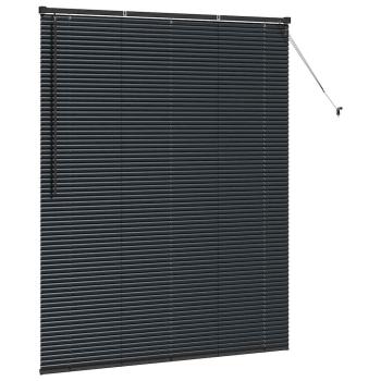 Venezianische Jalousien Schwarz 175 x 140 cm Aluminium