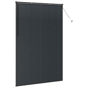Venezianische Jalousien Schwarz 220 x 140 cm Aluminium