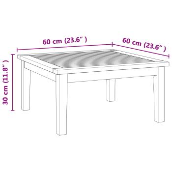 Gartenbank und Tischset 2 Stk. Creme und Braun Massivholz Teak