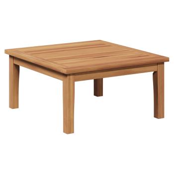 Gartenbank und Tischset 2 Stk. Creme und Braun Massivholz Teak