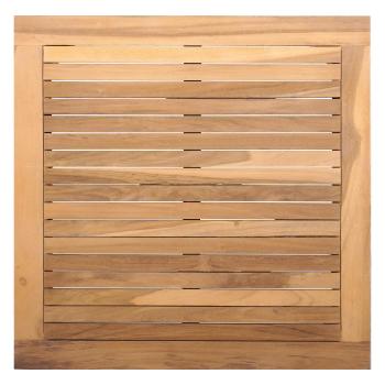 Gartenbank und Tischset 2 Stk. Creme und Braun Massivholz Teak