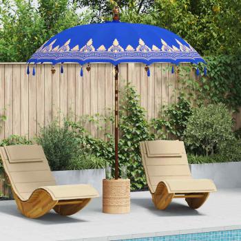 ARDEBO.de - Balinesischer Sonnenschirm Blau 215 x 215 x 260 cm
