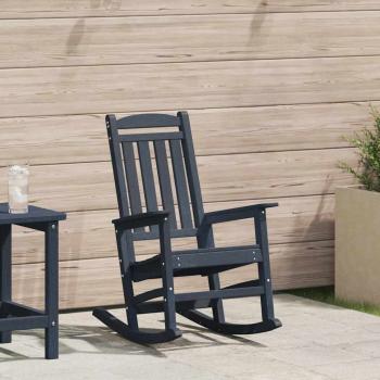 ARDEBO.de - Garten-Schaukelstuhl Marineblau HDPE