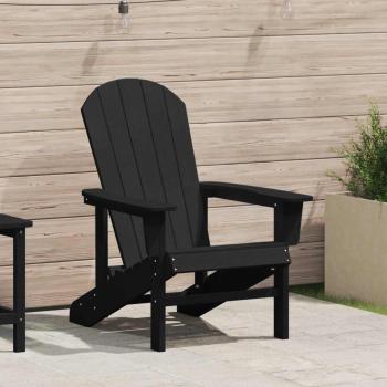 ARDEBO.de - Adirondack-Stuhl Schwarz HDPE