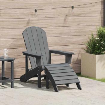 ARDEBO.de - Adirondack-Stuhl Hellgrau HDPE