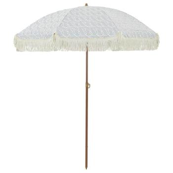 Strandparasol 160 x 160 x 196 cm Polyester und Stahl Rund