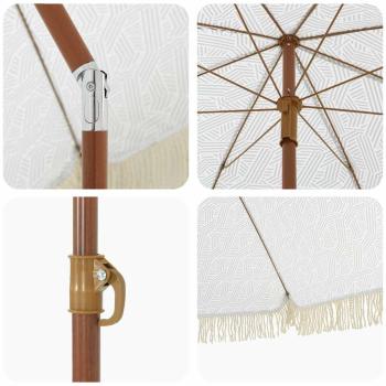 Strandparasol 160 x 160 x 196 cm Polyester und Stahl Rund