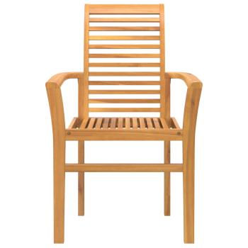 Esszimmerstuhl 2 Stk. Massivholz Teak Braun 62 x 55 x 94 cm