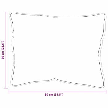 Kopfkissen 2 Stk. 79 x 60 x 20 cm Polyester Weiß