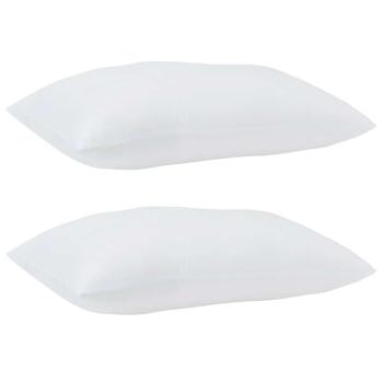 Kopfkissen 2 stk. 90 x 70 x 20 cm Polyester Weiß