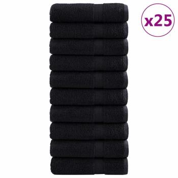 Gästetuch SOLUND 25 Stk. Schwarz 70 x 140 cm 550 gsm