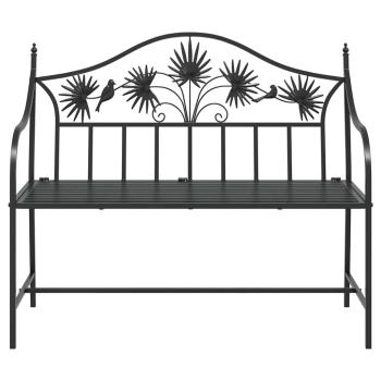 Gartenbank Schwarz 104 x 52,5 x 89 cm Stahl