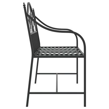 Gartenbank Schwarz 104 x 52,5 x 89 cm Stahl
