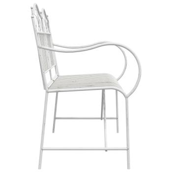 Gartenbank 2 -Seater 103,5 x 59 x 89 cm Stahl Antik Weiß