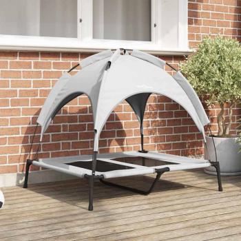 ARDEBO.de - Hundebett Silber Grau 92 x 77 x 82,5 cm Stahl