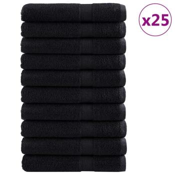 Gästetuch SOLUND 25 Stk. Schwarz 100 x 200 cm 550 gsm
