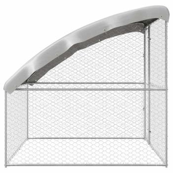 Hundekäfig mit Speicher Silber 2 x 2 x 2 m Verzinkter Stahl