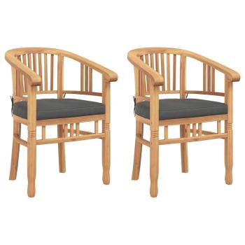 Stuhl 2 stk. Braun Massivholz Teak