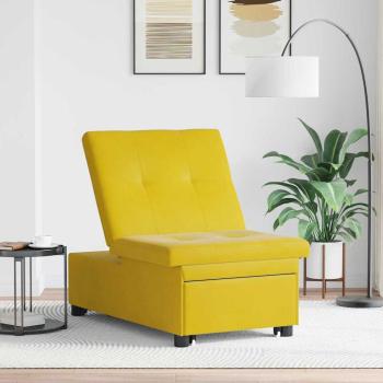 ARDEBO.de - Schlafsofa Gelb 194 x 67 x 82 cm Samt