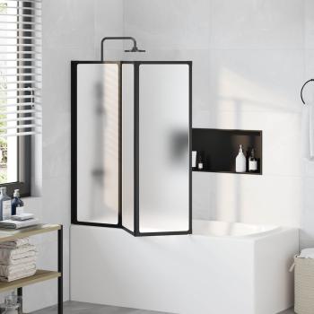 Duschwand Schwarz 120 x 2 x 117 cm Aluminium und PP