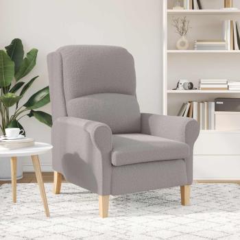 ARDEBO.de - Sessel Hellgrau Weiches Sherpa-Gewebe
