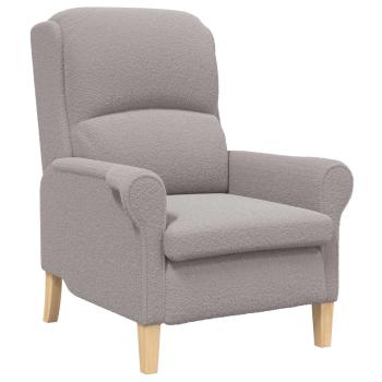 Sessel Hellgrau Weiches Sherpa-Gewebe