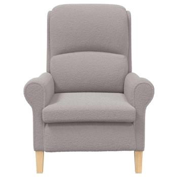 Sessel Hellgrau Weiches Sherpa-Gewebe