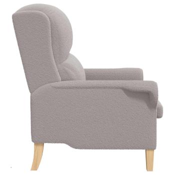 Sessel Hellgrau Weiches Sherpa-Gewebe