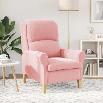 ARDEBO.de - Sessel Rosa Weiches Sherpa-Gewebe