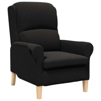 Sessel Schwarz Weiches Sherpa-Gewebe