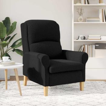 Sessel Schwarz Weiches Sherpa-Gewebe