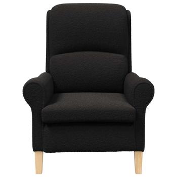 Sessel Schwarz Weiches Sherpa-Gewebe
