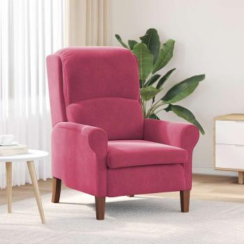 ARDEBO.de - Sessel Weinrot Samt