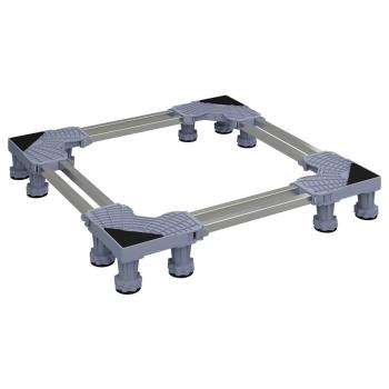Waschmaschinensockel Grau 67 x 67 x 12 cm Edelstahl