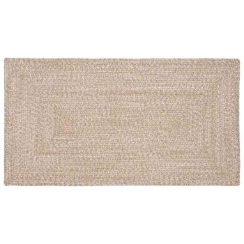 ARDEBO.de - Bereichsteppich Natur und Weiß 60 x 110 cm Jute