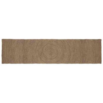 ARDEBO.de - Bereichsteppich Grau 80 x 400 cm Jute