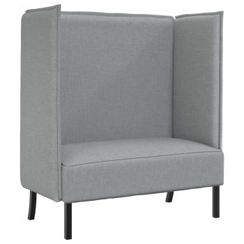 ARDEBO.de - Hoher R?cken Sofa 101cm Hellgrau Stoff