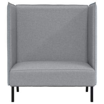Hoher R?cken Sofa 101cm Hellgrau Stoff