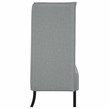 Hoher R?cken Sofa 101cm Hellgrau Stoff