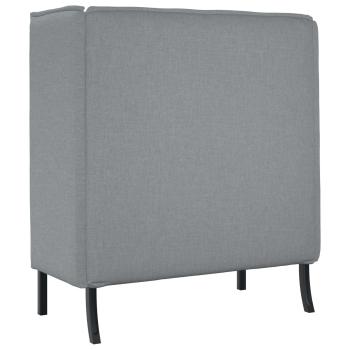 Hoher R?cken Sofa 101cm Hellgrau Stoff