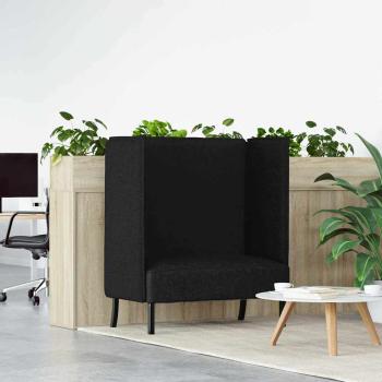ARDEBO.de - Hoher R?cken Sofa 101cm Schwarz Stoff