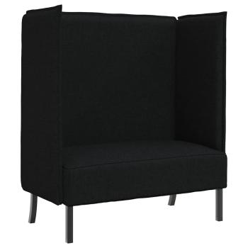 Hoher R?cken Sofa 101cm Schwarz Stoff